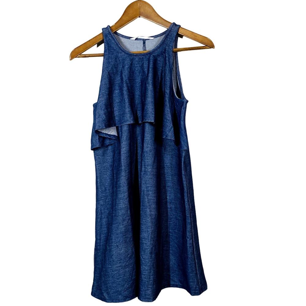NEW! BCBGeneration Tank Dress Casual Sleeveless Blue Halter - XS